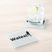 Wales Soccer Glazen Onderzetter (Schuin)