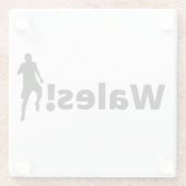 Wales Soccer Glazen Onderzetter (Achterkant)