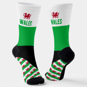 Wales Sokken, Welsh vlag kleuren, Cymru / sport Sokken