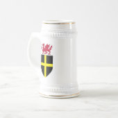 Wales Stein - Dragon over St. David Shield Bierpul (Voorkant links)