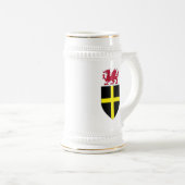 Wales Stein - Dragon over St. David Shield Bierpul (Voorkant rechts)