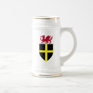Wales Stein - Dragon over St. David Shield Bierpul