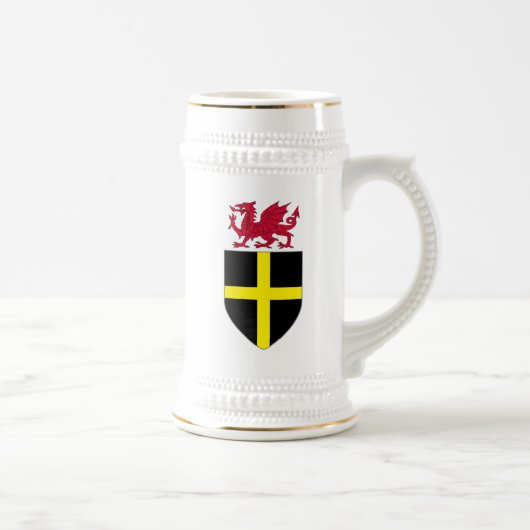 Wales Stein - Dragon over St. David Shield Bierpul (Rechts)