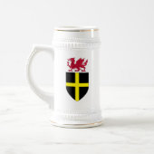 Wales Stein - Dragon over St. David Shield Bierpul (Links)