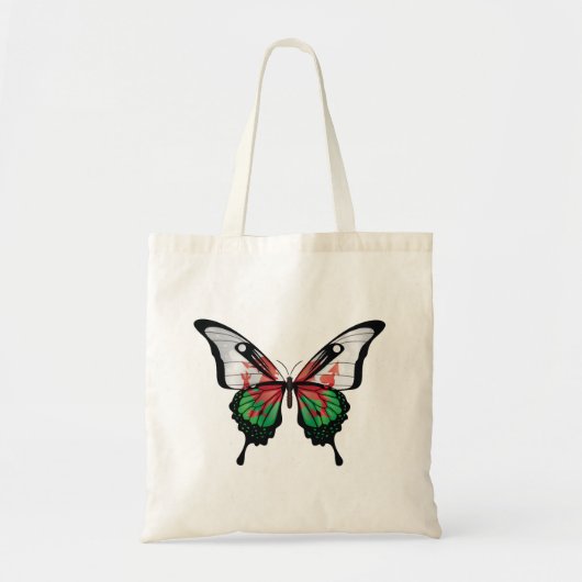 Wales Swallowtail Vlinder Vlag Sticker Tote Bag (Voorkant)
