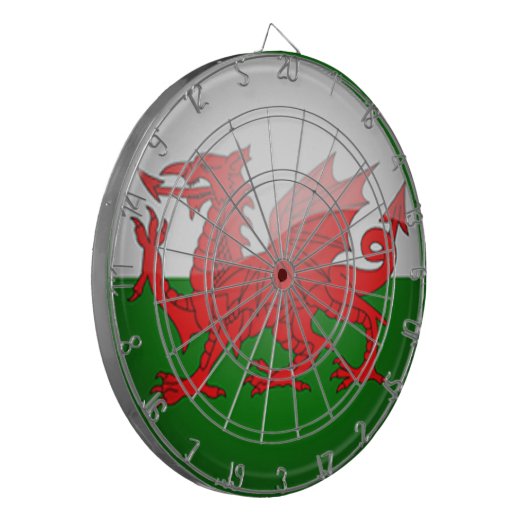 Wales Theme Dartboard Dartbord (Voorkant Links)