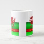 Wales - Thuis van de rode draak, metallisch effect Grote Koffiekop (Voorkant)