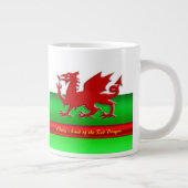 Wales - Thuis van de rode draak, metallisch effect Grote Koffiekop (Rechts)