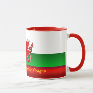 Wales - Thuis van de rode draak, metallisch effect Mok