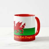 Wales - Thuis van de rode draak, metallisch effect Mok (Voorkant rechts)