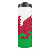 Wales Travel Mug, Cymru Dragon, Welsh Flag Thermosbeker (Voorkant)