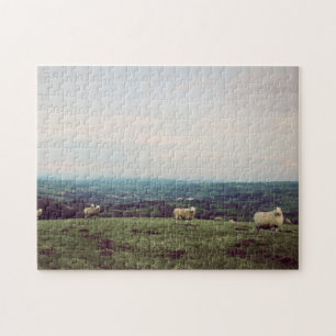 Wales  Uitzicht Landscape Sheep Welsh Horizon Legpuzzel