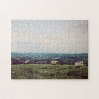 Wales  Uitzicht Landscape Sheep Welsh Horizon Legpuzzel