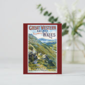 Wales UK, Railroad, Adverteren Briefkaart (Staand voorkant)
