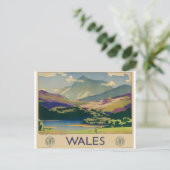 Wales UK Vintage Travel Briefkaart (Staand voorkant)