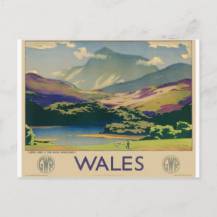 Wales UK Vintage Travel Briefkaart