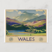 Wales UK Vintage Travel Briefkaart (Voorkant)