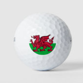 Wales United Kingdom Flag Football Voetbal Golfballen (Voorkant)