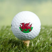 Wales United Kingdom Flag Football Voetbal Golfballen (Insitu Shirt)