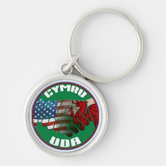 Wales USA Friendship Keyring Sleutelhanger (Voorkant)