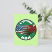 Wales USA Friendship (Welsh text) Briefkaart (Staand voorkant)