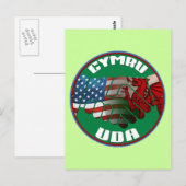 Wales USA Friendship (Welsh text) Briefkaart (Voorkant / Achterkant)