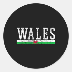 Wales Verenigd Koninkrijk Europa Europese Vintage Ronde Sticker