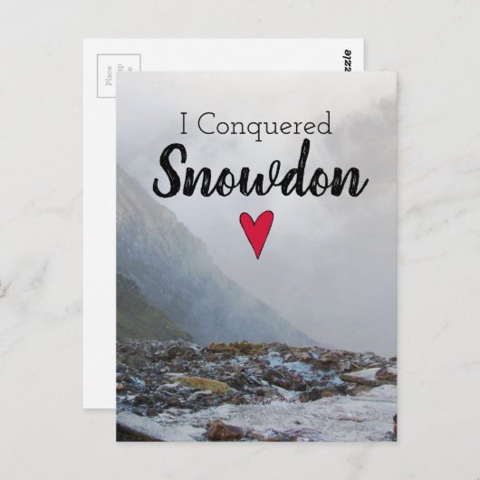 Wales Verkochte Snowdon Landscape Welsh Stream Briefkaart (Voorkant / Achterkant)