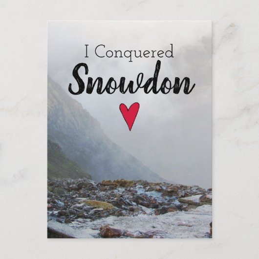 Wales Verkochte Snowdon Landscape Welsh Stream Briefkaart (Voorkant)