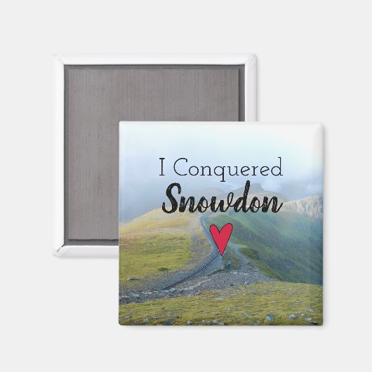 Wales veroverde Snowdon Landscape Welsh Railway Magneet (Voorkant / Achterkant)