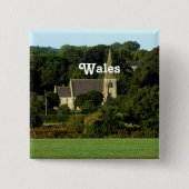Wales Vierkante Button 5,1 Cm (Voorkant)