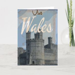 Wales Vintage reisposter Feestdagen Kaart