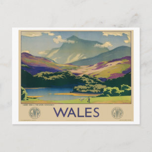 Wales Vintage Travel Poster Briefkaart