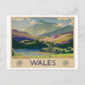 Wales Vintage Travel Poster Briefkaart (Voorkant)