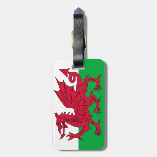 wales vlag bagagelabel (Achterkant verticaal)