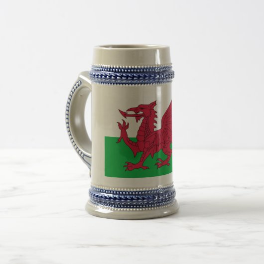 wales vlag bierpul (Voorkant links)