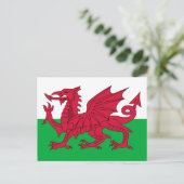 wales vlag briefkaart (Staand voorkant)