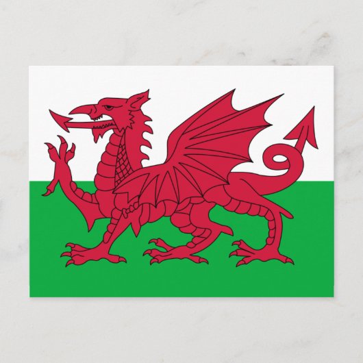 wales vlag briefkaart (Voorkant)