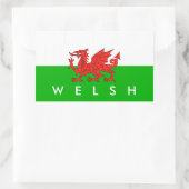 Wales vlag Britse natie Welsh symbool Rechthoekige Sticker (Tas)