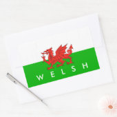 Wales vlag Britse natie Welsh symbool Rechthoekige Sticker (Envelop)