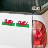 Wales vlag bumpersticker (Op Truck)