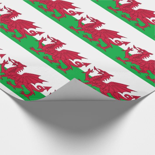wales vlag cadeaupapier (Hoek)