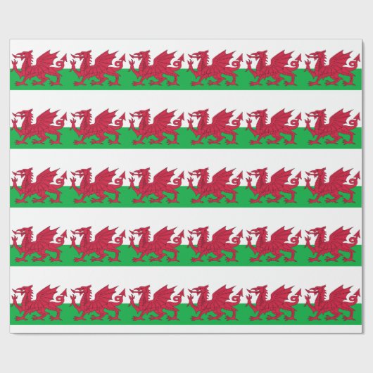 wales vlag cadeaupapier (Vlak)