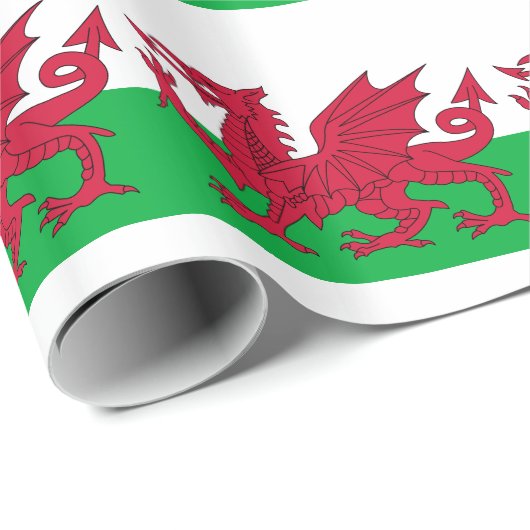 wales vlag cadeaupapier (Rol Hoek)