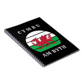 Wales Vlag Cymru Am Byth Trots om Welsh te zijn Notitieboek (Rechterzijde)