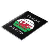 Wales Vlag Cymru Am Byth Trots om Welsh te zijn Notitieboek (Linkerzijde)