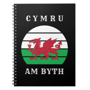 Wales Vlag Cymru Am Byth Trots om Welsh te zijn Notitieboek