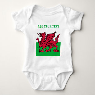 Wales vlag Dragon England British Red Cardiff Romper