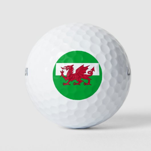 wales vlag golfballen (Voorkant)