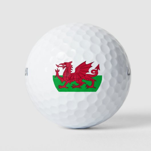 wales vlag golfballen (Voorkant)